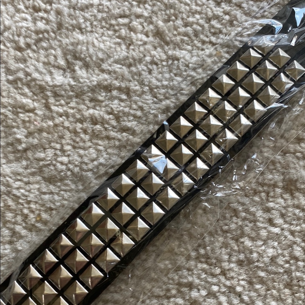 Silver Studded Black Belt - Picture 4 of 8